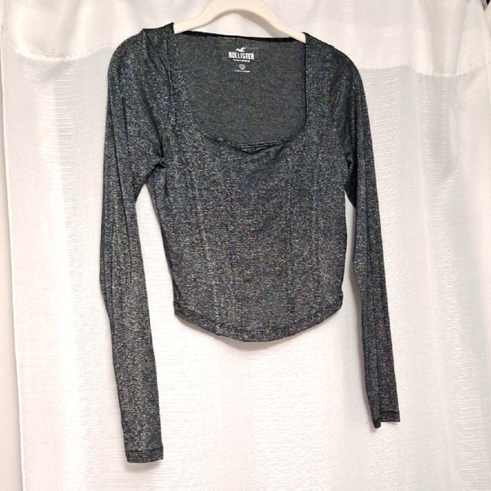 Hollister Women's Metallic Corset Seam Top